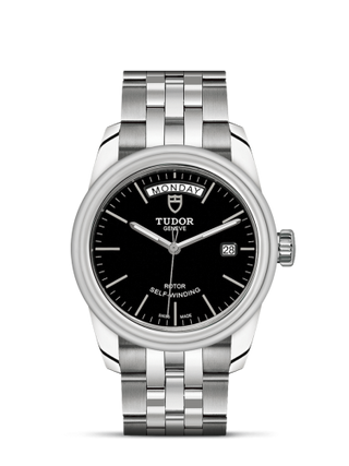 Tudor - 56000-0007  Glamour Day + Date Stainless Steel / Black / Bracelet