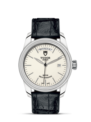 Tudor - 56000-0176  Glamour Day + Date Stainless Steel / Opaline/ Strap