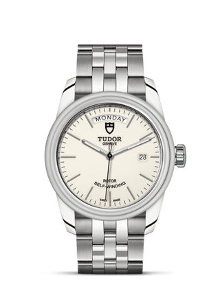 Tudor - 56000-0181  Glamour Day + Date Stainless Steel / Opaline/ Bracelet