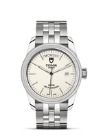 Tudor Glamour Day + Date Stainless Steel / Opaline-Diamond / Strap (56000-0181)