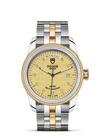 Tudor Glamour Day + Date Stainless Steel / Yellow Gold / Jacquard Champagne-Diamond / Strap (56003-0004)