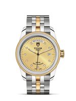 Tudor Glamour Day + Date Stainless Steel / Yellow Gold / Champagne-Diamond / Strap (56003-0006)