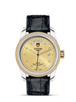 Tudor Glamour Day + Date Stainless Steel / Yellow Gold / Jacquard Champagne / Bracelet (56003-0035)