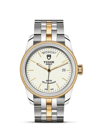 Tudor - 56003-0112  Glamour Day + Date Stainless Steel / Yellow Gold / Opaline/ Bracelet