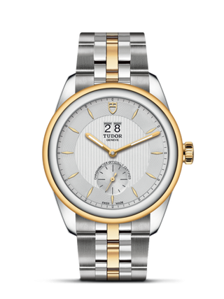 Tudor - 57103-0001  Glamour Double Date Stainless Steel / Yellow Gold / Silver/ Bracelet