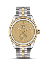 Tudor Glamour Double Date Stainless Steel / Silver-Gold / Strap (57103-0003)