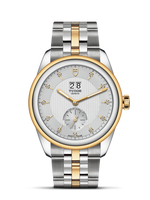 Tudor Glamour Double Date Stainless Steel / Yellow Gold / Silver-Diamond / Strap (57103-0005)