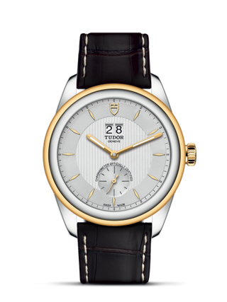 Tudor - 57103-0019  Glamour Double Date Stainless Steel / Yellow Gold / Silver/ Strap