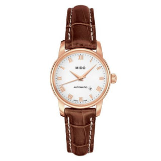 Mido - M7600.3.26.8  Baroncelli Tradition Lady Rose Gold / White