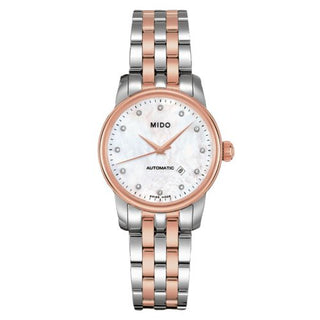 Mido - M7600.9.69.1  Baroncelli Tradition Lady Stainless Steel - Rose Gold / MOP / Bracelet