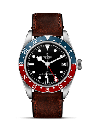 Tudor - 79830RB-0002  Black Bay GMT Stainless Steel / Black / Pepsi / Leather