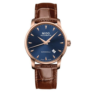 Mido - M8600.3.15.8  Baroncelli Tradition Rose Gold / Midnight Blue