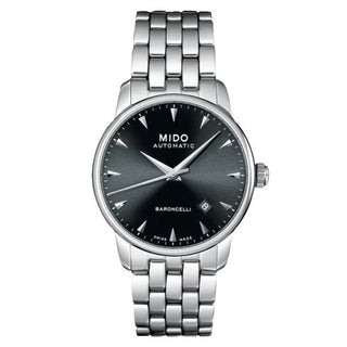 Mido - M8600.4.18.1  Baroncelli Tradition Stainless Steel / Black / Bracelet