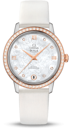 Omega - 424.27.33.20.55.001  De Ville Prestige Co-Axial 32.7 Stainless Steel / Red Gold / Diamond / MOP Butterfly