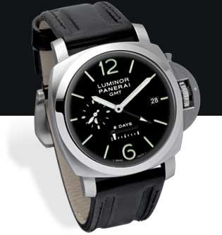 Panerai - PAM00233.1  Luminor 1950 44 8 Days GMT Stainless Steel / Black