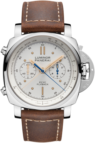 Panerai - PAM00654  Luminor 1950 44 PCYC Chrono Flyback Automatic Stainless Steel / White