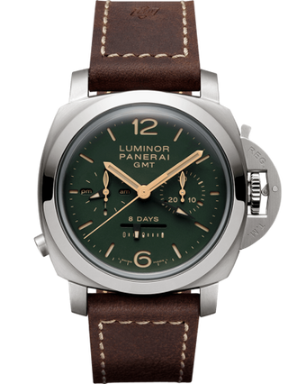 Panerai - PAM00737  Luminor 1950 Chrono Monopulsante 8 Days GMT Titanio / Green