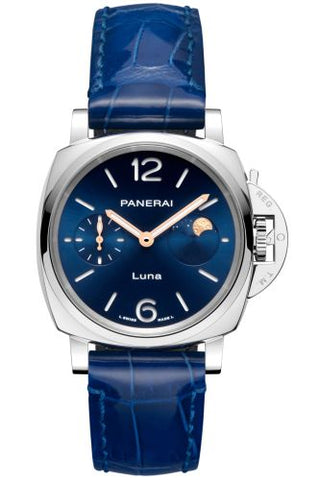 Panerai - PAM01179  Luminor Due Luna Automatic Stainless Steel / Blue