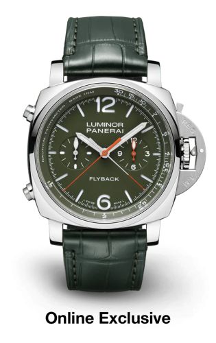 Panerai - PAM01296  Luminor 1950 44 3 Days Chrono Flyback Automatic Stainless Steel / Verde Militare