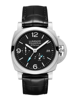 Panerai - PAM01360  Luminor 1950 44 BiTempo Power Reserve Stainless Steel / Black