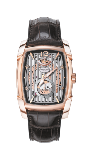 Parmigiani Fleurier - PFC101-1001200-HA1241  Kalpa XL Hebdomadaire Rose Gold / Silver Grille / Alligator