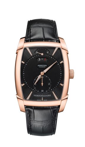 Parmigiani Fleurier - PFC101-1001400-HA1442  Kalpa Hebdomadaire Rose Gold / Black / Alligator