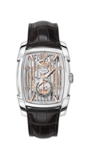 Parmigiani Fleurier - PFC101-1200100-HA1241  Kalpa XL Hebdomadaire White Gold / Silver Grille / Alligator