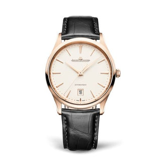 Jaeger-LeCoultre - 1232511  Master Ultra Thin Date Pink Gold / Eggshell / Alligator