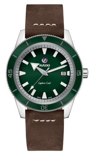 Rado - R32505315  HyperChrome Captain Cook 42 Stainless Steel / Green / Calf