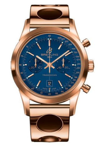 Breitling - R4131012.C863.223R  Transocean Chronograph 38 Gold / Blue / Racer