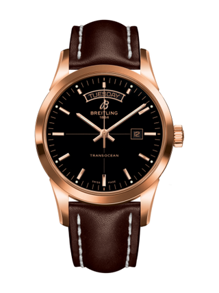 Breitling - R4531012/BB70/438X/R20D.1  Transocean Day & Date Red Gold / Black / Calf / Folding