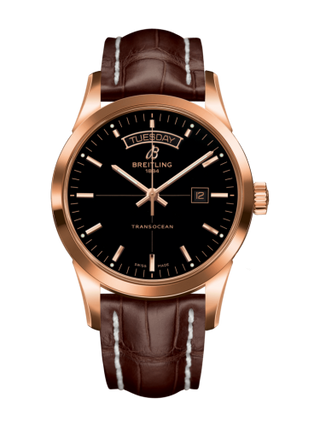 Breitling - R4531012/BB70/740P/R20D.1  Transocean Day & Date Red Gold / Black / Croco / Folding