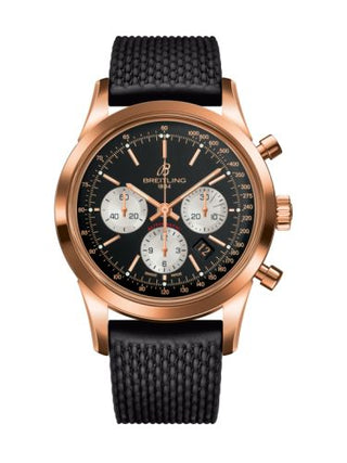 Breitling - RB015212.BF15.737P  Transocean Chronograph Red Gold / Reverse Panda / Rubber Aero Classic