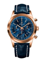 Breitling Transocean Chronograph Red Gold / Blue / Rubber Aero Classic (RB015212.C940.731P)