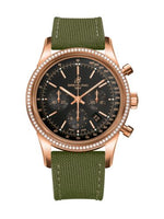 Breitling Transocean Chronograph Unitime Pilot Stainless Steel / Red Gold / Black / Military (RB015253.BB16.106W)