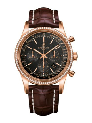 Breitling - RB015253.BB16.739P  Transocean Chronograph Red Gold / Diamond / Black / Croco