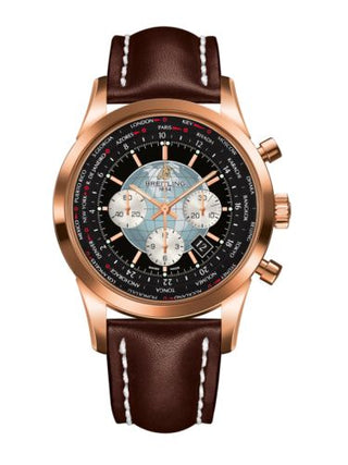 Breitling - RB0510U4.BB63.443X  Transocean Chronograph Unitime Red Gold / Black / Calf