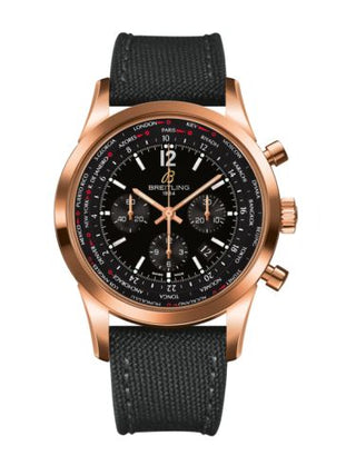 Breitling - RB0510U5.BC39.100W  Transocean Chronograph Unitime Pilot Red Gold / Black / Military