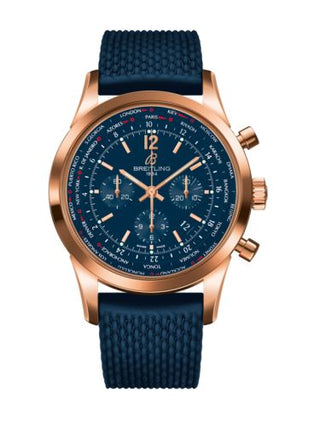 Breitling - RB0510V1.C880.276S  Transocean Chronograph Unitime Pilot Red Gold / Blue / Rubber