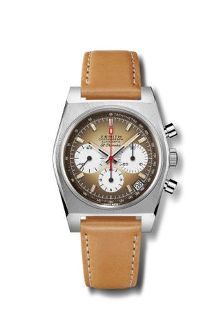 Zenith - Ref 03.A384.400/385.C855  El Primero A385 Revival Stainless Steel / Brown