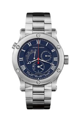 Ralph Lauren - RLR0210000  Sporting 45mm World Time Steel / Blue / Bracelet