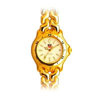 TAG Heuer - S94.706M  S/EL Quartz Goldplated / Cream / Bracelet