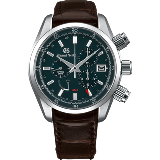 Grand Seiko - SBGC207  Spring Drive Chronograph Stainless Steel / Green / Strap