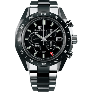 Grand Seiko - SBGC223  Spring Drive Chronograph Titanium / Ceramic / Black / Bracelet / Black Ceramics Collection