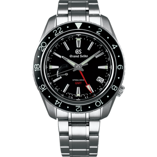 Grand Seiko - SBGE201  Spring Drive GMT Stainless Steel / Black / Bracelet