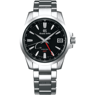 Grand Seiko - SBGE213  Spring Drive GMT Stainless Steel / Black / Bracelet