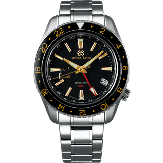 Grand Seiko - SBGE215  Spring Drive GMT Stainless Steel / Black / Bracelet