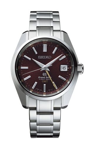 Grand Seiko - SBGJ021  Automatic Hi Beat 36000 GMT Stainless Steel / Red / Bracelet / Dawn of Mt. Iwate