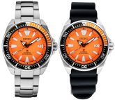 Seiko - SRPB97  Prospex Diver Samurai Stainless Steel / Orange / Bracelet