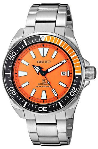 Seiko - SRPB97  Prospex Diver Samurai Stainless Steel / Orange / Bracelet